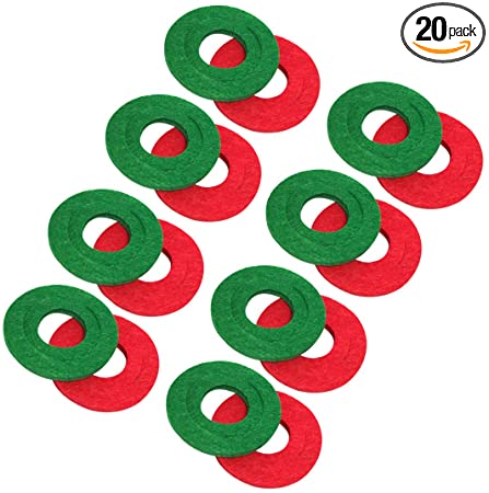 20 Pieces Battery Terminal Anti Corrosion Washers Fiber Battery Terminal Protector for Car Boat Cable Battery Connector,8 Red and 8 Green