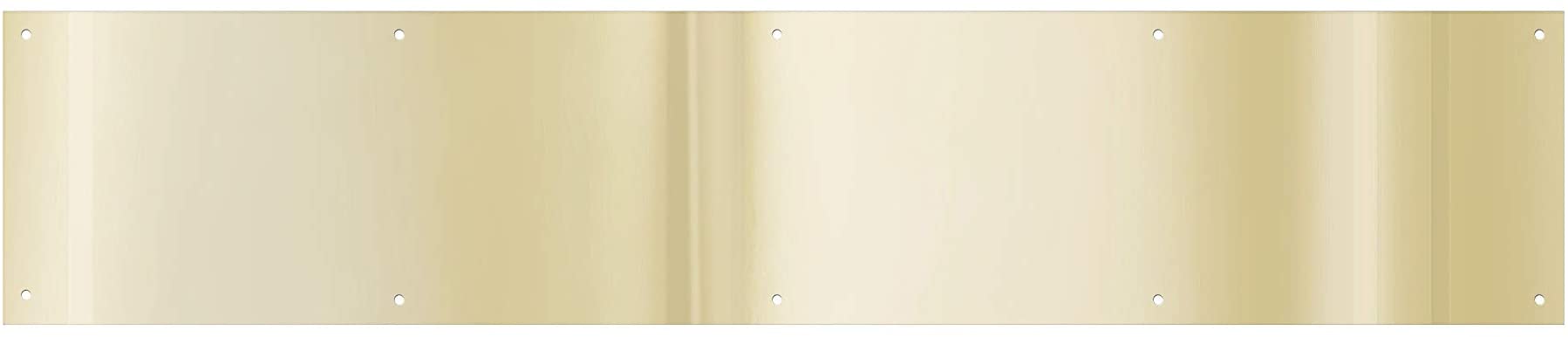 National Hardware Brass Kickplate for Front Doors, 6"x30" Brass Door Plate for Exterior Doors Like Front, Back, or Garage Doors where a Kick Plate Will Add Protection from Mud and Scratches, N270-306