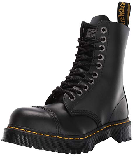 Dr. Martens - 8761 BxB 10-Eye Fashion Steel Toe Leather Boot for Men and Women