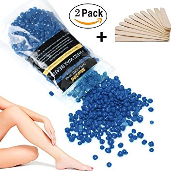 PrettyDiva Hair Removal Hard Wax Beans Depilatory Wax Beads 2 Packs Pearl Wax for Hair Removal