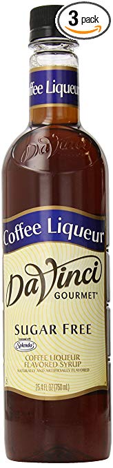 DaVinci Gourmet Sugar Free Syrup, Coffee Liqueur, 25.4 Ounce (Pack of 3)