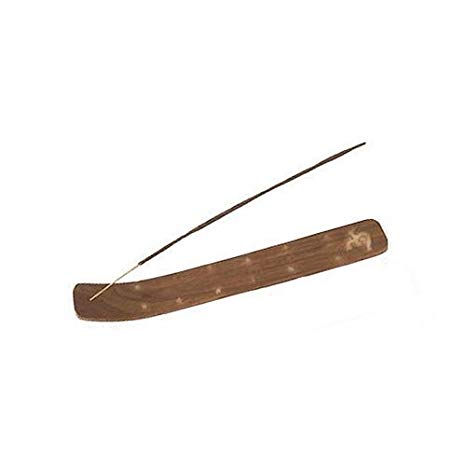 2 X Wooden Incense Stick Holder with brass inlay