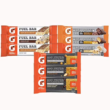 Gatorade Bars Variety Pack 9 Flavor Sampler, Pack of 9 Bars