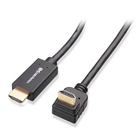 Cable Matters High Speed HDMI Cable with One 90 Degree Elbow 6 Feet - 3D and 4K Resolution Ready