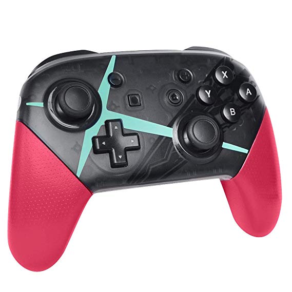 Switch Pro Controller，Wireless Pro Controller Compatible for Nintendo Switch with Rechargeable and Bluetooth (Black and Red)