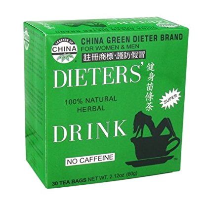 Uncle Lee's China Green Dieters Tea Caffeine Free - 30 Tea Bags