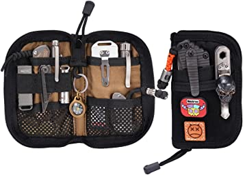 VIPERADE VE10 Tool Pouch, EDC Pocket Organizer for Men, Small EDC Organizer Pouch with 7 Pockets, EDC Pouch Organizer Utility Pouch for Multitools, Nylon Compact Organizer