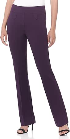 Rekucci Women's Secret Figure Pull-On Knit Bootcut Pant w/Tummy Control