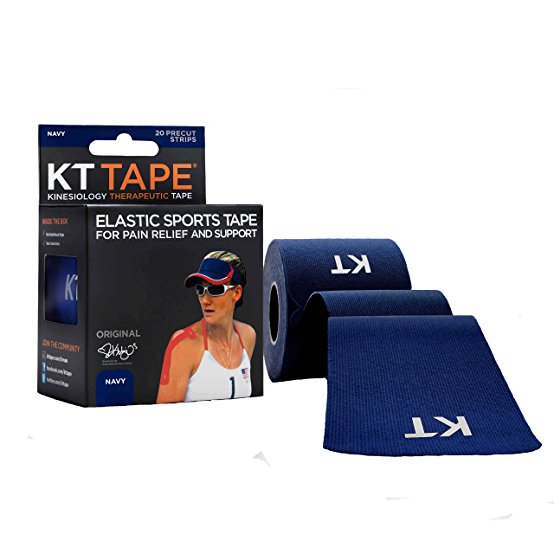 KT TAPE Original Cotton Elastic Kinesiology Therapeutic Sports Tape, 20 Precut 10in Strips, Breathable, Free Videos, Pro & Olympic Choice