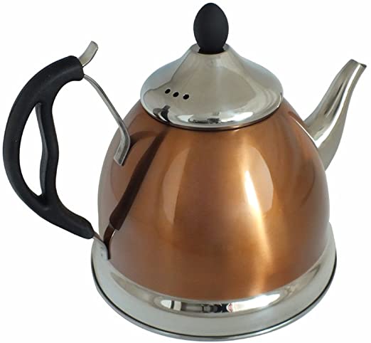 Voche Copper 1.5l Stainless Steel Tea Pot with Removeable Infuser