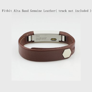 For Fitbit Alta band, Leather, Brown, Small BIAZE Genuine Leather Strap Replacement Band For Fitbit Alta tracker (Leather, Brown, Small)