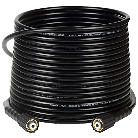 YAMATIC Pressure Washer Hose 50 FT for Sun Joe M22-15mm Pressure Washer 2500 PSI X 1/4" Light Weight Version