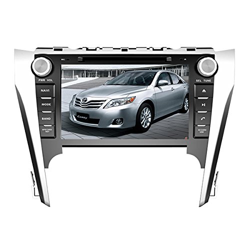 8 Inch Touchscreen Monitor Car GPS Navigation System for TOYOTA CAMRY 2012-2016 Car Stereo DVD Player w/ Radio RDS Bluetooth SWC AUX In Free Backup Rear View Camera Free USA Map by Indiny