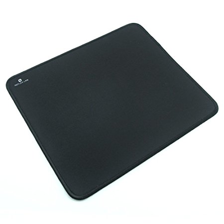 Reflex Lab Mouse Pad / Mat, (Black) Stitched Edges, Waterproof, Ultra Thick 3mm, Silky Smooth - 9"x8" Mousepad