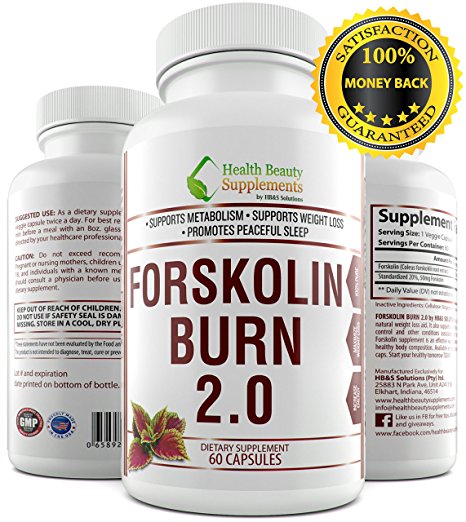 * SUPER FORSKOLIN BURN 2.0* Most Proven Forskolin Supplement - Maximum Potency - Maximum Weight Loss Results - Top Rated Natural Supplement - perdida de peso rapido - Forskolin Extract For Weight loss