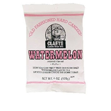 Claey's, Old Fashioned Hard Candy Watermelon, 6 Ounce Bag