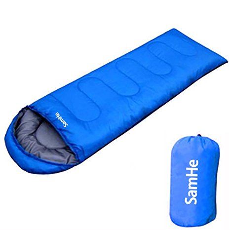 Sleeping Bag Envelope Lightweight Portable Waterproof Comfort With Compression Sack Perfect for Hiking Camping Traveling Backpacking for Adults Teens Indoor Outdoorred