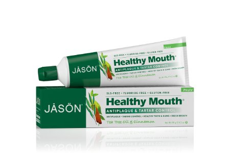 JASON Healthy Mouth Toothpaste Gel With Fluoride Tea Tree Oil and Cinnamon 6 Ounce