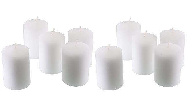 D'light Online 15 Hour Unscented White Emergency and Events Bulk Votive Candles (White, Set of 144)