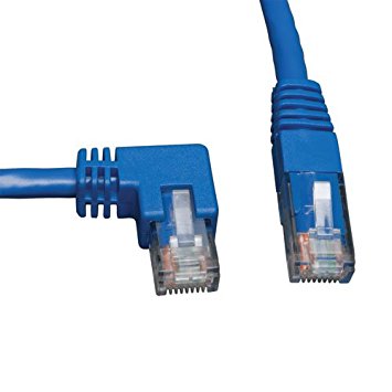 Tripp Lite Cat6 Gigabit Molded Patch Cable (RJ45 Left Angle M to RJ45 M) Blue, 5-ft.(N204-005-BL-LA)