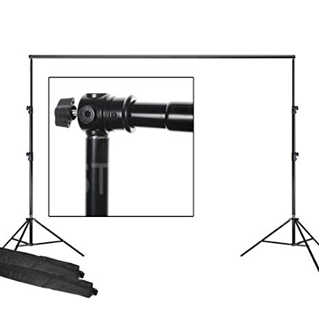 PBL12ft Backdrop Background Support System, Heavy Duty, Air Cushioned, Adjustable Crossbar, Steve Kaeser Photographic & Accessories