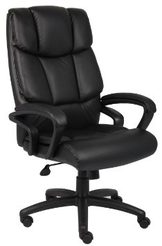 Boss B8701 Executive Leather Chair, Black