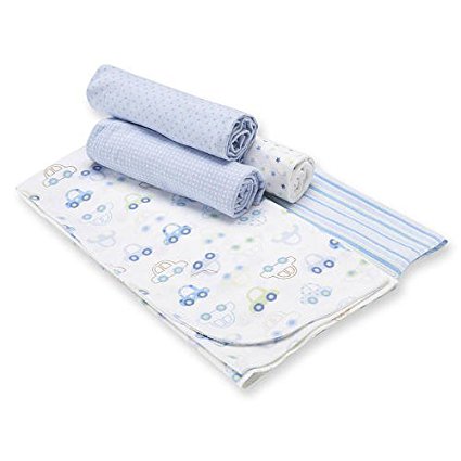 Gerber 5-pack Flannel Receiving Blankets - Blue