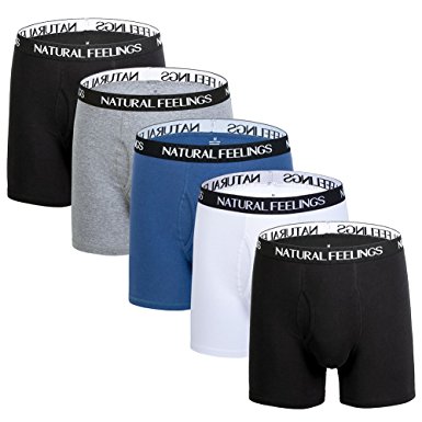 ILUVIT Mens Underwear Boxer Briefs Ultra Cotton Underwear Men Pack of 5 Contoured Pouch