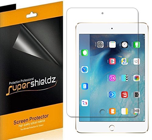 3-Pack SUPERSHIELDZ- Anti-Bubble High Definition Clear Screen Protector For Apple iPad Mini 4  Lifetime Replacements Warrant - Retail Packaging