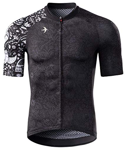 RION Men's Cycling Jersey Breathable Bike Shirt Short Sleeve Tops Pockets