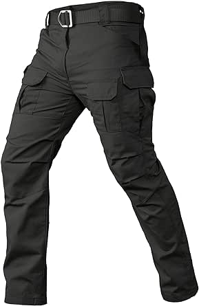 CARWORNIC Gear Men's Tactical Cargo Pants Waterpoof Lightweight Rip Stop EDC Military Combat Trousers