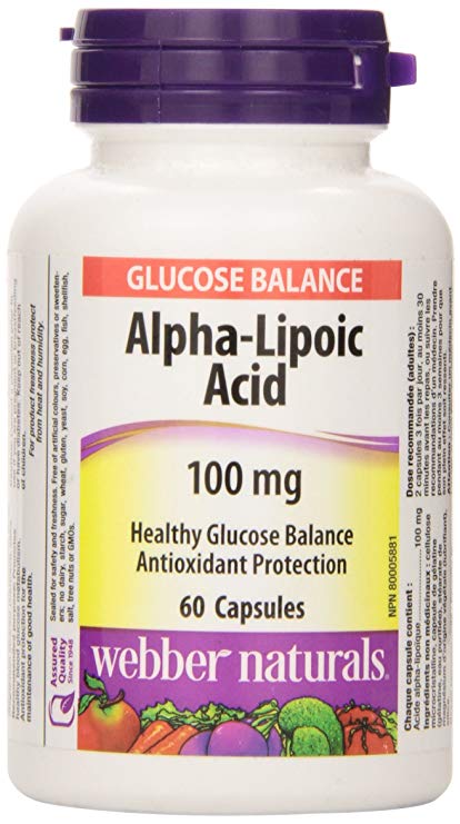 Webber Naturals Alpha-Lipoic Acid Capsule, 100mg