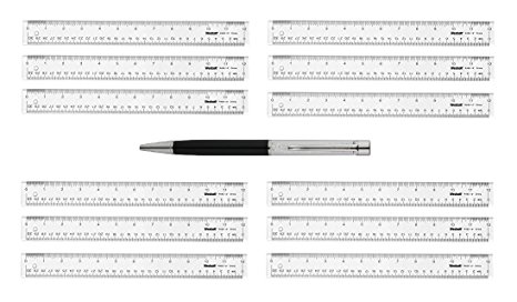 Westcott See Through 12-Inch Acrylic Ruler, Clear, 12-Pack Bundle with a Plexon Rollerball Pen