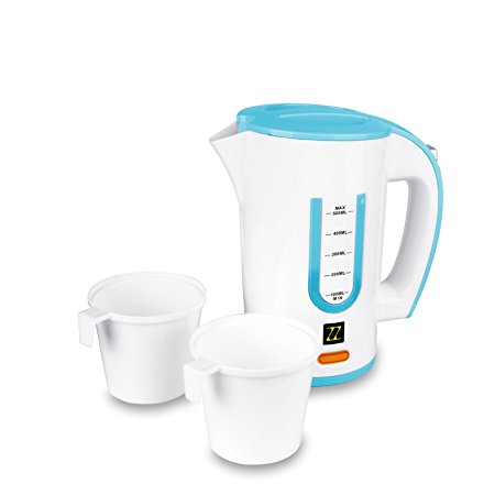 ZZ T368 Dual Voltage Travel Electric Kettle with 0.5 Liter Water Tank Capacity 1000-Watt, Blue