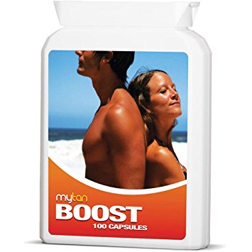 MyTan Boost Sun Tanning Tablets, 100 Tablets, All Natural Tan Pills, 100% Guaranteed, Tanning Accelerator