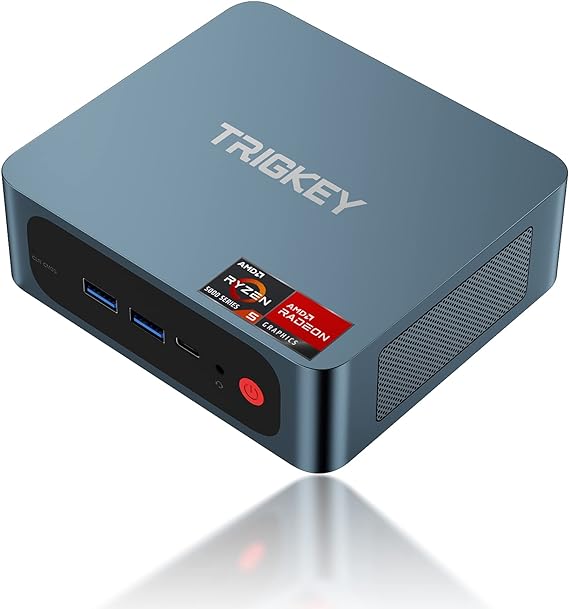 TRIGKEY Mini PC Ryzen 7 8 Core 16 Thread Mini Computer W11 Desktop PC 5800H（Up to 4.4GHz） 32G DDR4 500G NVME SSD Micro PC | 8Core 2000MHz HD Graphics | HDMI | Type-C | USB 3.2