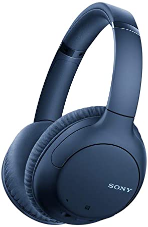 Sony Noise Cancelling Headphones WHCH710N: Wireless Bluetooth Over The Ear Headset with Mic for Phone-Call and Alexa Voice Control, Blue (Amazon Exclusive)