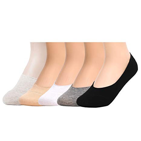 Sockstheway Womens Anti-Slip No Show Socks, Low Cut Liner Socks, Medium, Set, 5 Pairs