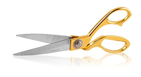 eZthings® Professional 8" Heavy Duty Gold Scissors for Leather arts and crafts