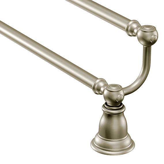 Moen YB5422BN Kingsley 24-Inch Double Towel Bar, Brushed Nickel