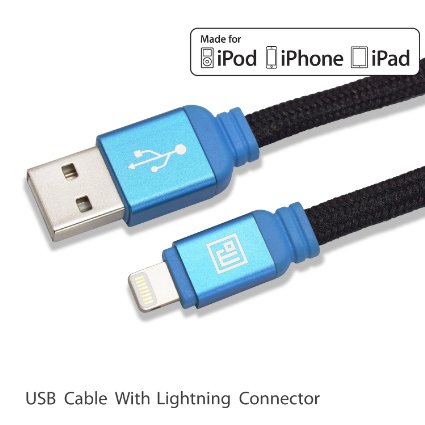 Mobilogics Apple MFi Certified Lightning to USB Cable - Blue