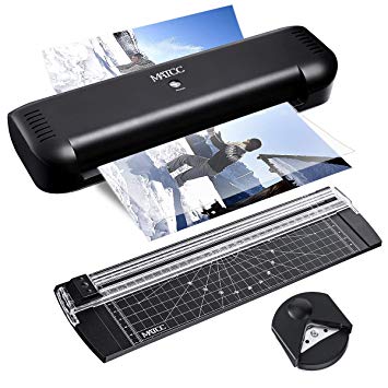 MATCC Thermal Laminator A4 Paper Cutter and Corner Rounder 9inches Max Lamination Width 2 Roller System Laminator Machine Fast Warm-up Quick Laminating Speed Laminator Suit for Home Art Office etc