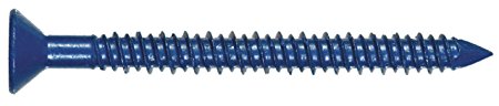 Hillman 41567 Blue Flat Head Phillips Tapper Concrete Screw Anchor, 3/16 X 2 1/4 Inch, 20-Pack