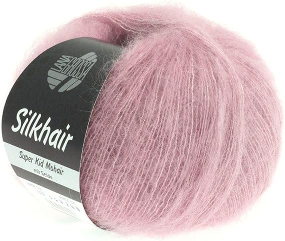 Lana Grossa Silkhair, 87 Subtle Purple Yarn, Pink