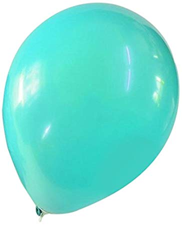 Homeford Premium Latex Balloons Plain Color, 12-Inch, Turquoise, 12-Pack