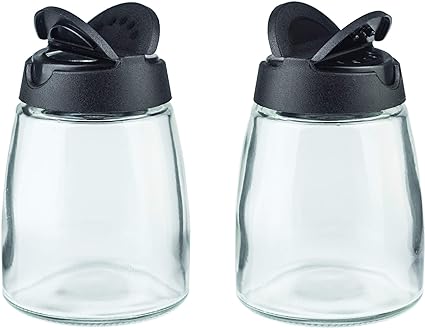 Salt and Pepper Shakers, Moisture-Proof Condiment Holders 150ML, 2/Pack