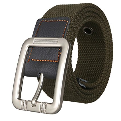 Christmas Gift Canvas Web Woven Belt with Buckle for Jeans 39-49inch
