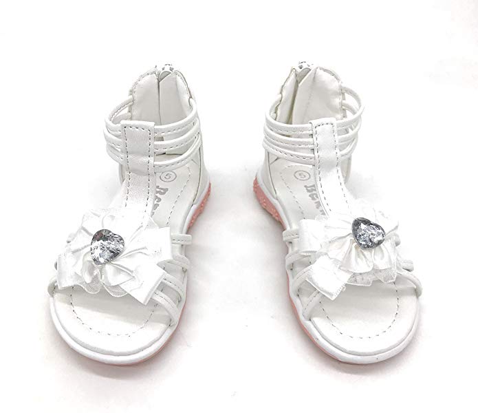 Blue Berry EASY21 Infant Baby&Toddler Girl Open Toe Gladiator Zip up Sandals