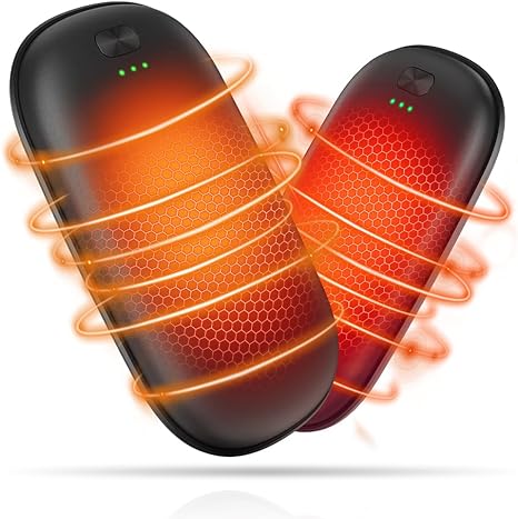 Hand Warmers - 2 Pack Hand Warmer Rechargeable with Magnetic - Electric Handwarmer Max 55℃, Ultra Light Portable for Pocket, Idea Tech Gifts for Men, Women, Fishing, Golf, Hunting