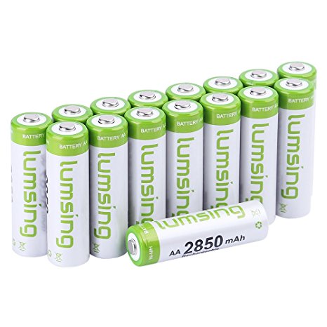16x Lumsing AA 2850mAh 1.2 V Ni-MH Rechargeable Battery For MP3 RC Toys Camera